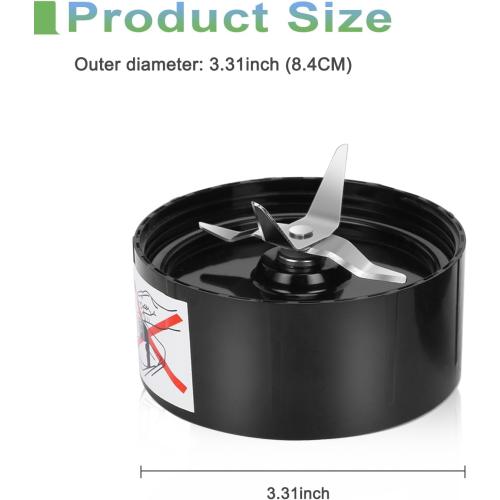 QT 2X Cross Blades compatible with Magic Bullet 250W MB1001 Series With Gaskets Replacement Blender Part