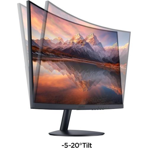 KOORUI 24 inch Curved Monitor, Full HD 1080P Curved Computer Monitor, 100Hz 1500R PC Screen, TÜV Rheinland Certified, HDMI VGA, Tilt Adjustment, LCD Display, Eye Care, Black 24N5CA