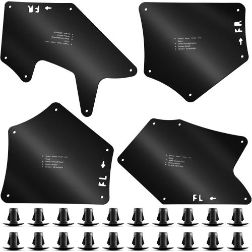 Toyota Tundra Fender Liner Splash Guard - Essential Wheel Well Liners for Tundra Sequoia 2007-2020, Top Toyota Tundra Accessories for Superior Protection(with 20 Clips), Black-D