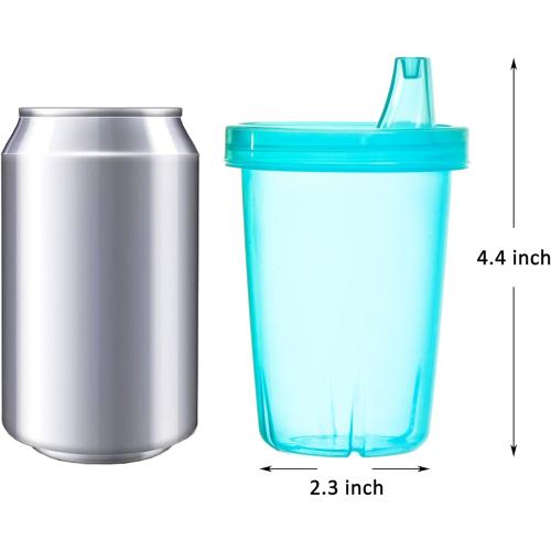 Youngever 7 Pack Kids Sippy Cups - 7 Assorted Color Sippy Cups for Infant, Toddler