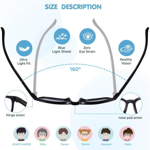 CHEERS DEVICES Blue Light Blocking Glasses for Kids Boys Girls Teens - Computer Glasses with Unbreakable Frame and Anti-Glare