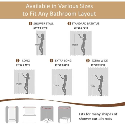 Extra Long White Shower Curtain 96 Inch Long 1 Piece, Waffle Embossed Textured Fabric Shower Curtains for Bathroom Large Hotel, Water Resistant, Machine Washable, 72Wx96L Inches