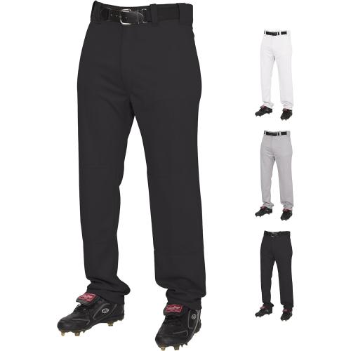 Youth medium Rawlings Semi-Relaxed Full Length Baseball Pant | Solid & Piped Options | Youth Sizes | Multiple Colors