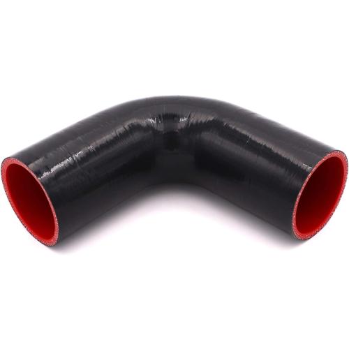 90 Degree Elbow Coupler Silicone Hose 4-Ply 4-inch for Turbo/Intercooler/Intake Piping,Length 120mm Thickness 5mm with T-Bolt Clamp