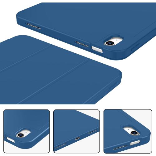 ZryXal iPad 10 Case/iPad 10th Generation Case [11-Inch 2025/10.9 Inch 2022] with Pencil Holder, Smart Cover with Soft TPU Back [Support Auto Wake/Sleep] (Navy Blue)