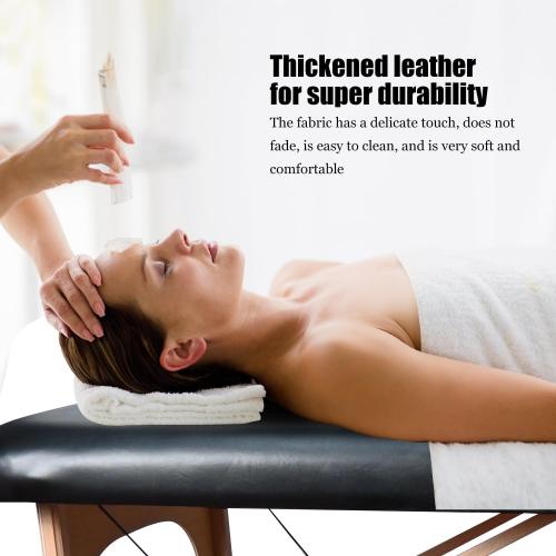 Professional Waterproof Massage Table Cover - 32Inch Square 100% PU Leather, Wipeable Reusable Protector for Spa & Clinic (Black, 1-Pack)​
