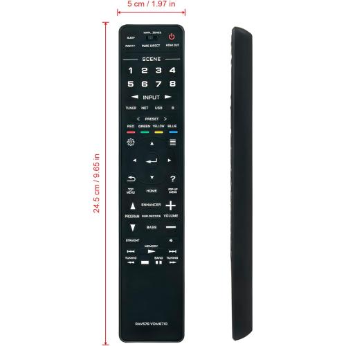 Replacement Remote RAV570 ZZ47560, Remote Control Fit for Yamaha AV Receiver RX-V685 RX-A780 RX-A880 TSR-7850