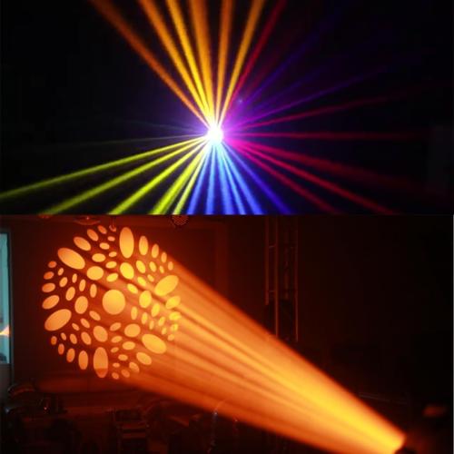 Size 380W Beam 20R Moving Head DMX Stage Light with Rotating Prism Gobos and Colors Frost Effect for DJ Disco Party Stage Show (1 Light)