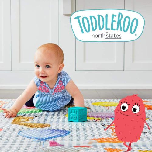 Toddleroo by North States Sliding Cabinet Locks | Keep Side by Side cabinets Safely and securely Closed | Works on Cabinet Handles up to 4.5 Apart | Baby proofing with Confidence (2-Pack, White)