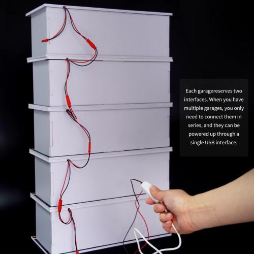 1/64 Diorama Display Case with LED Lights, Model Car Display and Storage, Compatible with Hot-Wheels Match-Box Mini GT Diecast Cars, Stackable Design