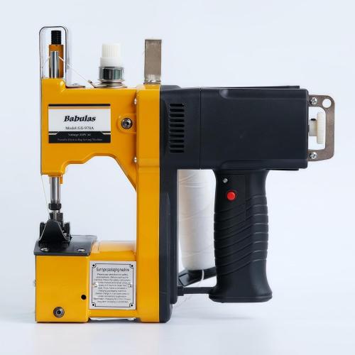 Bag Sewing Machine - 2s/bag Heavy Duty Portable Stitching Machine for Woven Bags, Non-Woven Fabrics, Leather | Warehouse & Farm Packing Tool (Yellow, Corded - 110V AC)