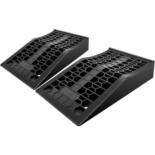 Car Ramps for Jack Support and Lift Vehicle Maintenance, Lightweight Low Profile Car Ramps for Garage, Heavy Duty Tire Ramps for Low Chassis Cars, 17.5''x10''x3.14'' (2PCS)