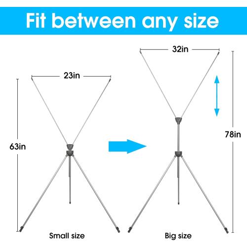 Adjustable Reinforced X Banner Stand, Fit Banner Size 23 x 63 to 32 x 78 Inches with Travel Bag