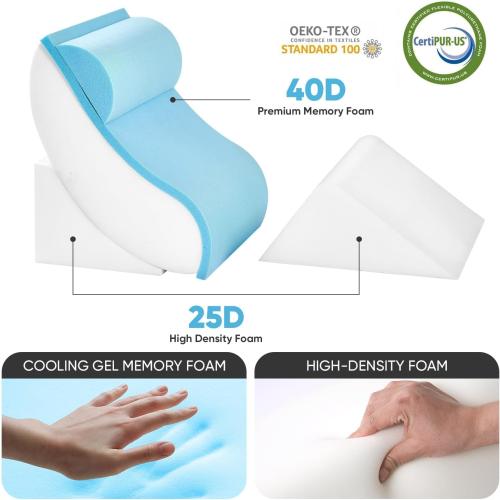4 PCS Wedge Pillow Set for After Surgery, Wedge Pillow for Sleep Apnea 12 Inch