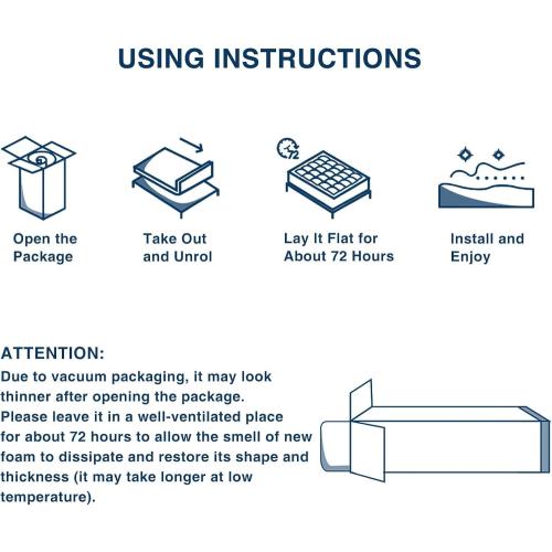 Twin memory foam mattress topper Black