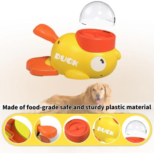 Duck Dog Interactive Treat Dispenser Toy Slow Feeder Food Puzzle