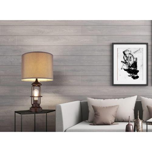 Drum Lampshades Set of 2, Natural Linen Lampshade 13 x 13 x 10 High, Easy Assembly Replacement Fabric Lampshades for Table Lamps Floor Lamps, Gary Color, Spider Fitter