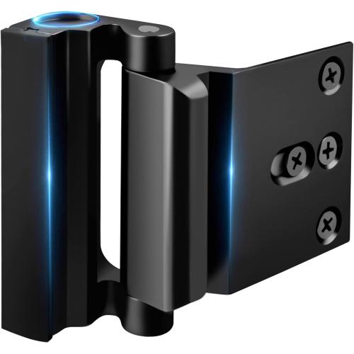 Home Security Door Lock Reinforcement - Child Proof High Security Door Locks with 3 Stop Withstand 800 lbs for Inward Swinging Front Door, Night Kids Safety Metal Flip Deadbolt Latch Defend Home