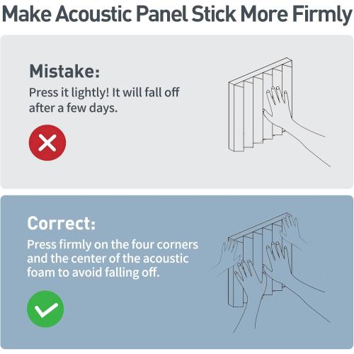 Sound Proof Foam Panels - 12 x 12 x 2 Inches 36 Pack Wedges Acoustic Foam Panels Sound Proofing Padding for Walls and Ceiling High Density Foam Studio Foam (Black)