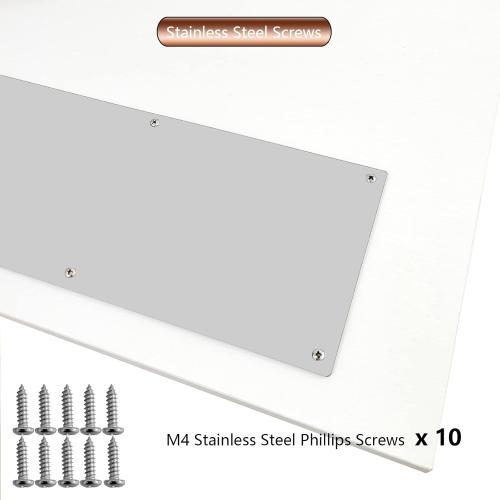 Door Metal Kick Plate 6x28 inches Aluminum Decorative Plates Protector for 30 inches Front Doors, 18 Ga Thickness 6x 28 (Silver)