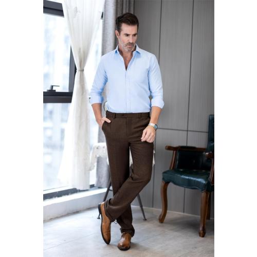 Size 36 Mens Vintage Tweed Dress Pants Slacks Trousers Regular Fit Suit Pants for Men