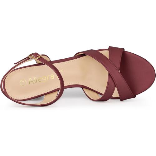 Allegra K Women's Cross Straps Kitten Heel Sandals ( Size: 8.5)