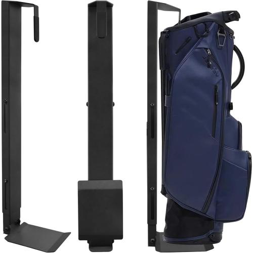 Wall Mount Golf Bag Storage Stand Organizer Rack for Garage Golf Bag Holder | Adjustable Air Spring Sliding Golf Bag Holder for Wall, Space-Saving Heavy-Duty Golf Bag Wall Mount for Garage, Club Basement
