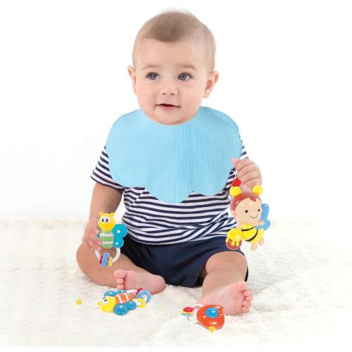 Muslin Baby Bibs for Drooling and Teething Newborn Drool Bibs for Baby Girl Boy