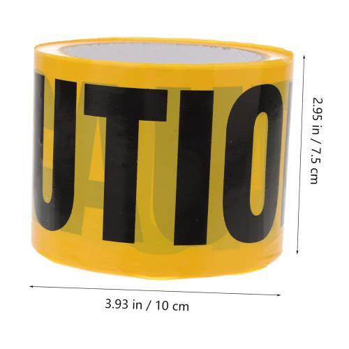 Alipis Caution Tape Roll Yellow Black Safety Tape Weatherproof for Halloween Decorations Indoor Outdoor Use