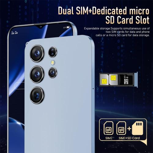 Color Pink Smartphone Unlocked Cell Phones S23 Ultra 6.82in HD Screen The Black Phone 3GB/32GB 6800mAh 128GB Extension Dual Sim Boost Mobile Phones Telefonos Glass Back Cover