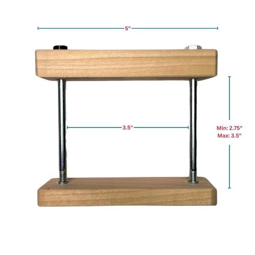 Cardinal Gates SC Square Clamp for Safety Gates - No Hole Baby Gate Banister Adapter - Wooden Baby Gate Mounting Kit - Made in The USA - 1 Pack