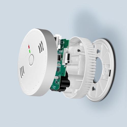 Combination Smoke and Carbon Monoxide Detector Alarm, 2-Pack Beeps Warning Smoke and CO Alarms for Basements Travel Home Office House Bedroom Living Room Car, Battery Operated, Comply with UL 217/2034