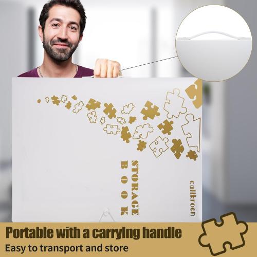 Callroon Extra Large Puzzle Storage Holder 20 HD Pockets, Can Hold 500-1000Pcs Puzzle Organizer, Best Diamond Painting Storage, Halloween Puzzles Saver, Puzzle Accessories Gift