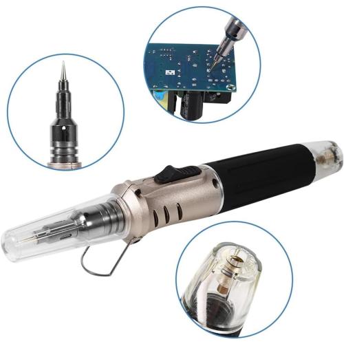 Soldering Iron Kit, 10 in 1 Portable Cordless Set Multifunction Gun Professional Automatic Ignition .zx1