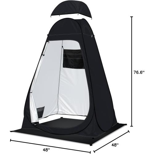 Pop Up Privacy Shower Tent Camping Portable Toilet Tent Outdoor Changing Porta-Potty Camp Bathroom Dressing Room Instant Privacy Shelters for Hiking Beach Picnic Fishing, Extra-Tall