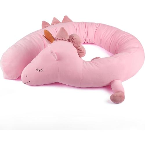 Unicorn Bed Snake 6 FT Long Pillow for Bed – Decorative Plush Cushion Long Body Pillow – Large Stuffed Animals – Body Pillows for Adults & Kids – Giant Stuffed Animal Cozy Room Decor