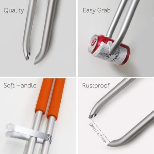 EJG 36 Long Trash & Garbage Picker Grabber, Lightweight Aluminium & Rustproof, Litter Pick Up Stick, Trash Tong, Reaching Assist Tool, Reacher Tool for Elderly, Garden Nabber Plogging (Orange)