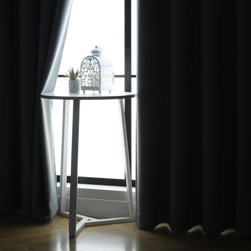 Grommet Blackout Curtains for Bedroom and Living Room - 2 Panels Set Thermal Insulated Room Darkening Curtains (Charcoal, 52W x 84L)