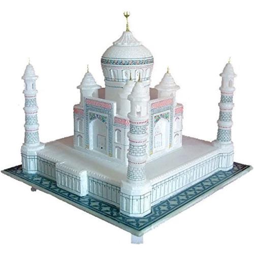StonKraft - Taj Mahal Tajmahal Marble Replica Model India Agra Souvenir Collection (6 x 6 Inches)