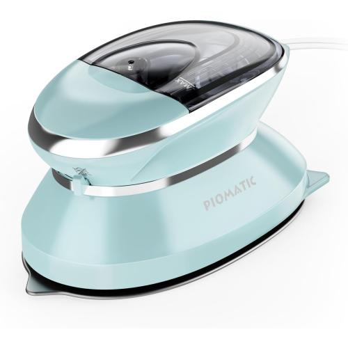 PIOMATIC Travel Iron Mini with Steam for Clothes with Dual Voltage | Portable Mini Ironing Machine with Non-Stick Soleplate, Small Iron for Sewing, Quilting and Handcraft