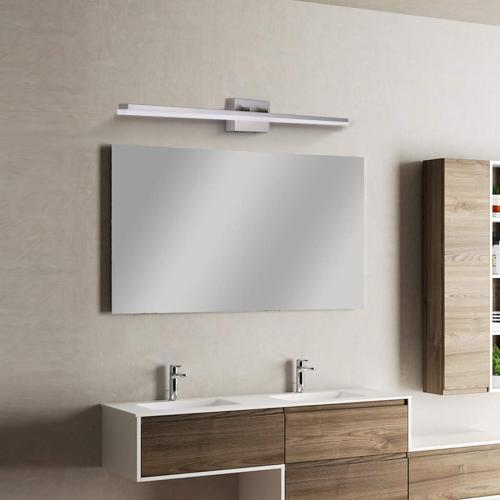 mirrea 48in LED Vanity Lights for Bathroom Brushed Nickel,Warm White 3000K | Over Mirror,Adjustable light angle,ETL listed,Dimmable,Bathroom lighting fixtures,Eye-friendly,Frosted acrylic shade
