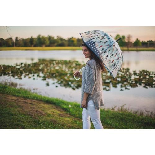 Maad Raining Men Clear Bubble Dome Umbrella - Perfect White Elephant Gift or Birthday Gift, Modern, Acrylic Handle, Aluminum Frame, Auto-Open, Spacious Canopy, Outdoor Use, Umbrella