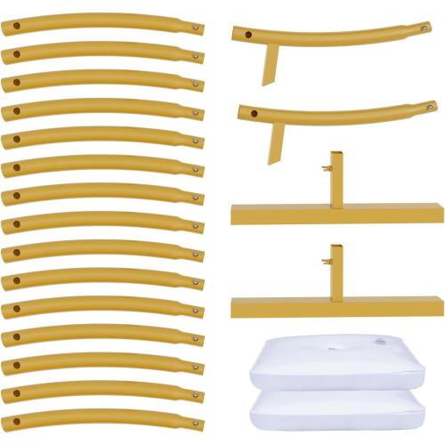 Gold 7.2ft Round Backdrop Stand, Stable Balloon Arch Stand, Metal Wedding Arch Backdrop Stand Circle Backdrop Stand Frame for Wedding, Birthday Party, Baby Shower Decoration (Gold)