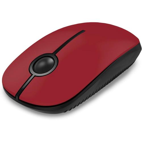 VssoPlor Wireless Mouse, 2.4G Slim Computer Laptop Mouse, Black and Red | Portable Mouse, Plug & Play USB Nano Receiver, Quiet Silent Optical Mice for Notebook, PC, Laptop, Computer, Windows, Mac
