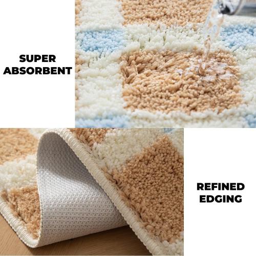 GIB Bathroom Rugs 32x20, Extra Soft Absorbent Bath Mat for Bathroom Floor