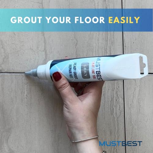 Tile Grout Repair Kit (Grey 8.8 Oz - 250 Gr), Four-Way Use, Repair, Renew, Repaint, Fill The Gaps, Fast Drying, Odorless, Waterproof And Pre-Mixed Grout Pen For Shower, Kitchen, Pool,Bathroom