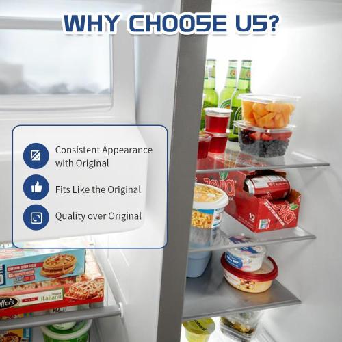 [Upgraded] W11188040 Refrigerator Fresh Food Glass Shelf (Upper) fit for Whirlpool/Maytag Refrigerators, Replaces W11135529, 4547258, AP6286990, PS12348757 (1 Pack)