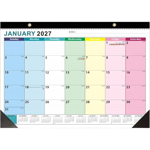 ‼️colors may vary‼️Desk Calendar 2027 18 Months Desktop Calendar 12'' X 17'' | Dated from JAN 2027 - JUN 2028 Large Monthly Wall Calendars with Hanging Hole and Corner Protector for Office School Home