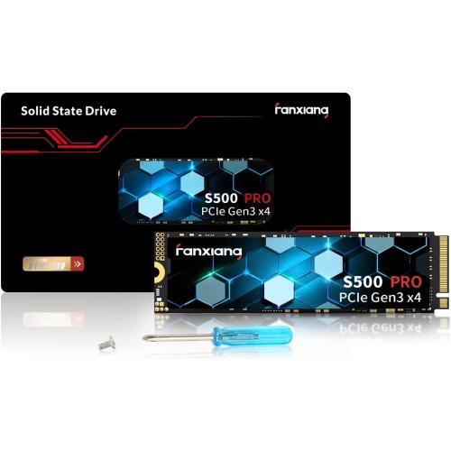 S500 Pro 256GB NVMe SSD M.2 PCIe Gen3x4 2280 Internal Solid State Drive, SLC Cache 3D NAND TLC, Up to 3200MB/s, Compatible with Laptop and PC Desktops(Black)