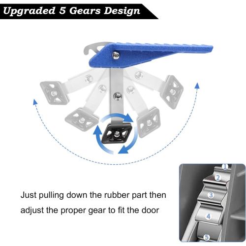 COWVIE Foldable Car Door Step Stand Pedal - Access to Vehicle's Roof Both Feet Wider Stand Pedal for Most SUV Truck Jeep, Max Load 400 Lbs